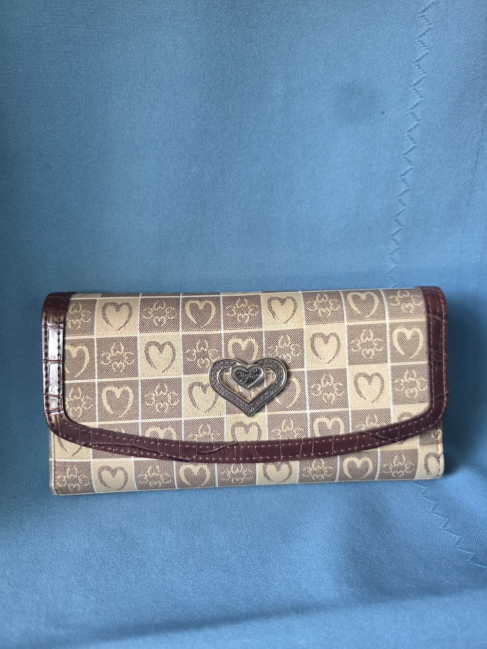 Brighton Heart Checkered Wallet Brown 4x7